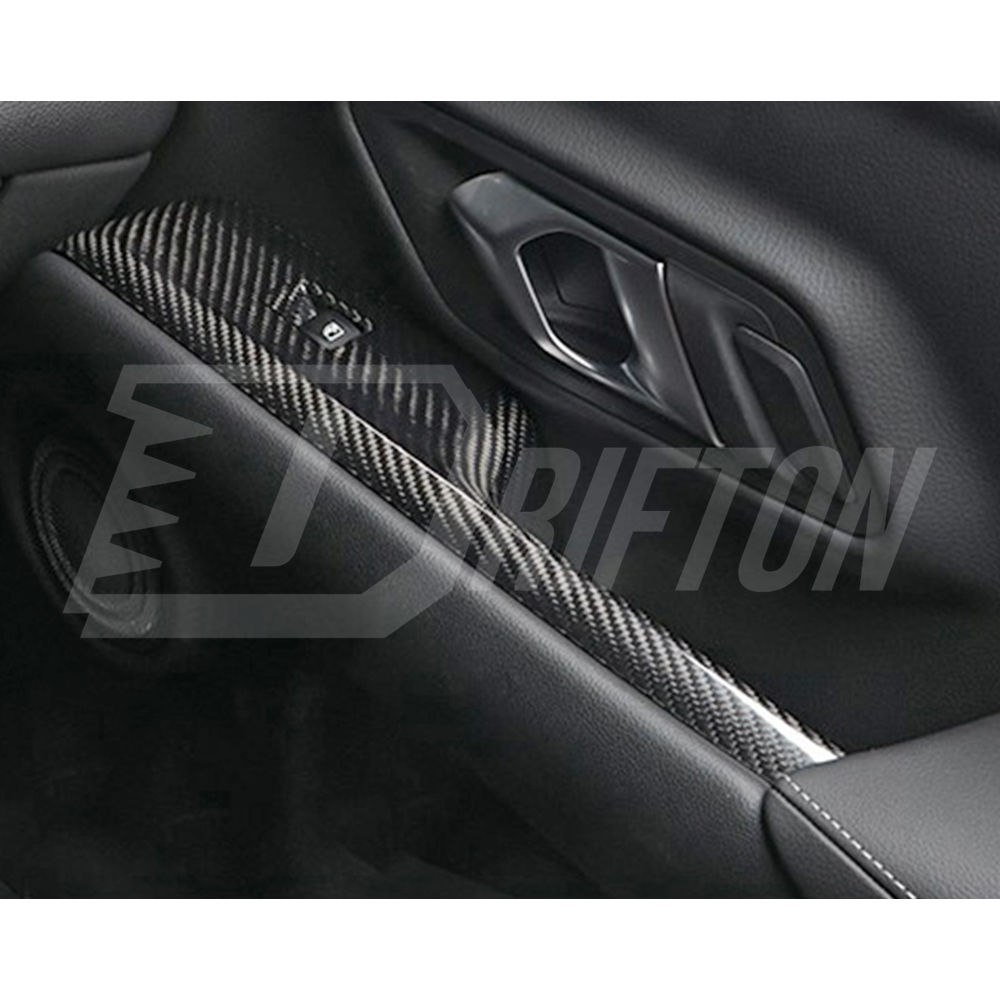 Dry Carbon Fiber Interiors Kits Window Switch Panel Cover Trim For Toyota Supra MK5 A90 A91 GR 2019-2024