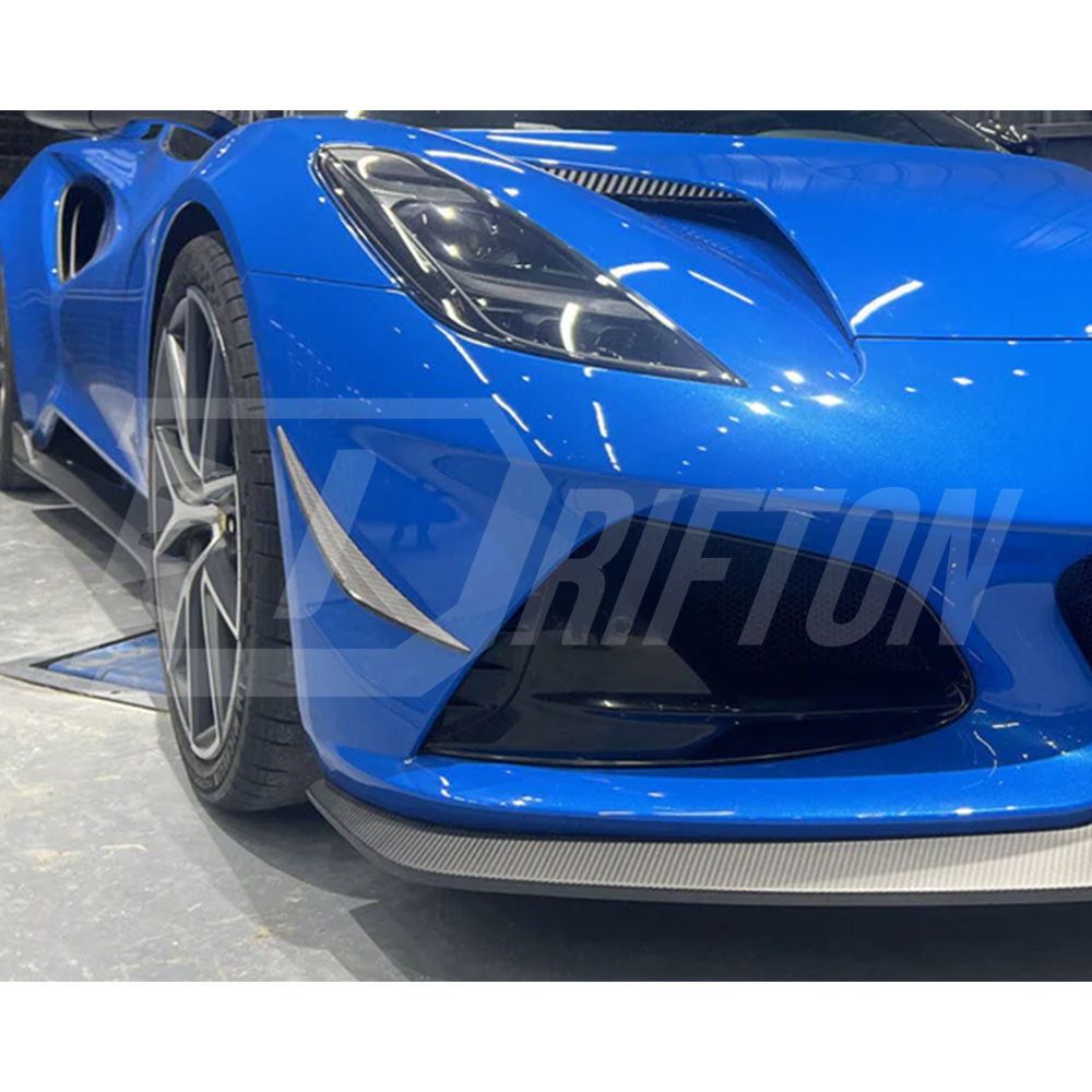 OD Style Dry Carbon Fiber Front Bumper Canards For Lotus Emira