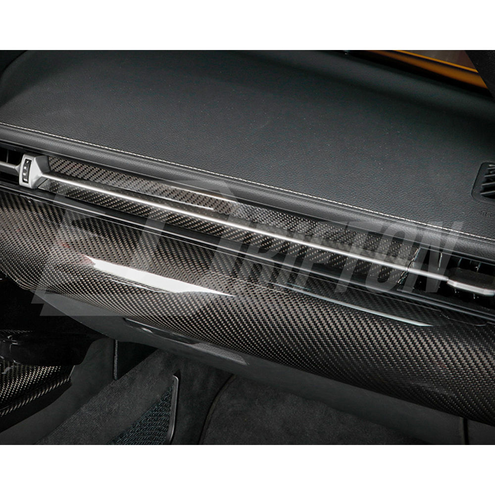 Dry Carbon Fiber Interiors Kits Dashboard Cover Passenger Side Trim For Toyota GR Supra A90 A91 MK5 2019-2024