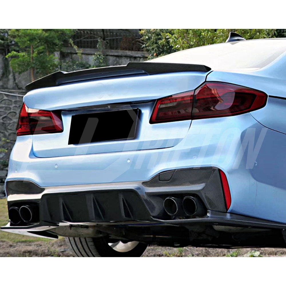 3D Style Carbon Fiber Rear Diffuser For BMW 5 Series G30 G38 2017-2023