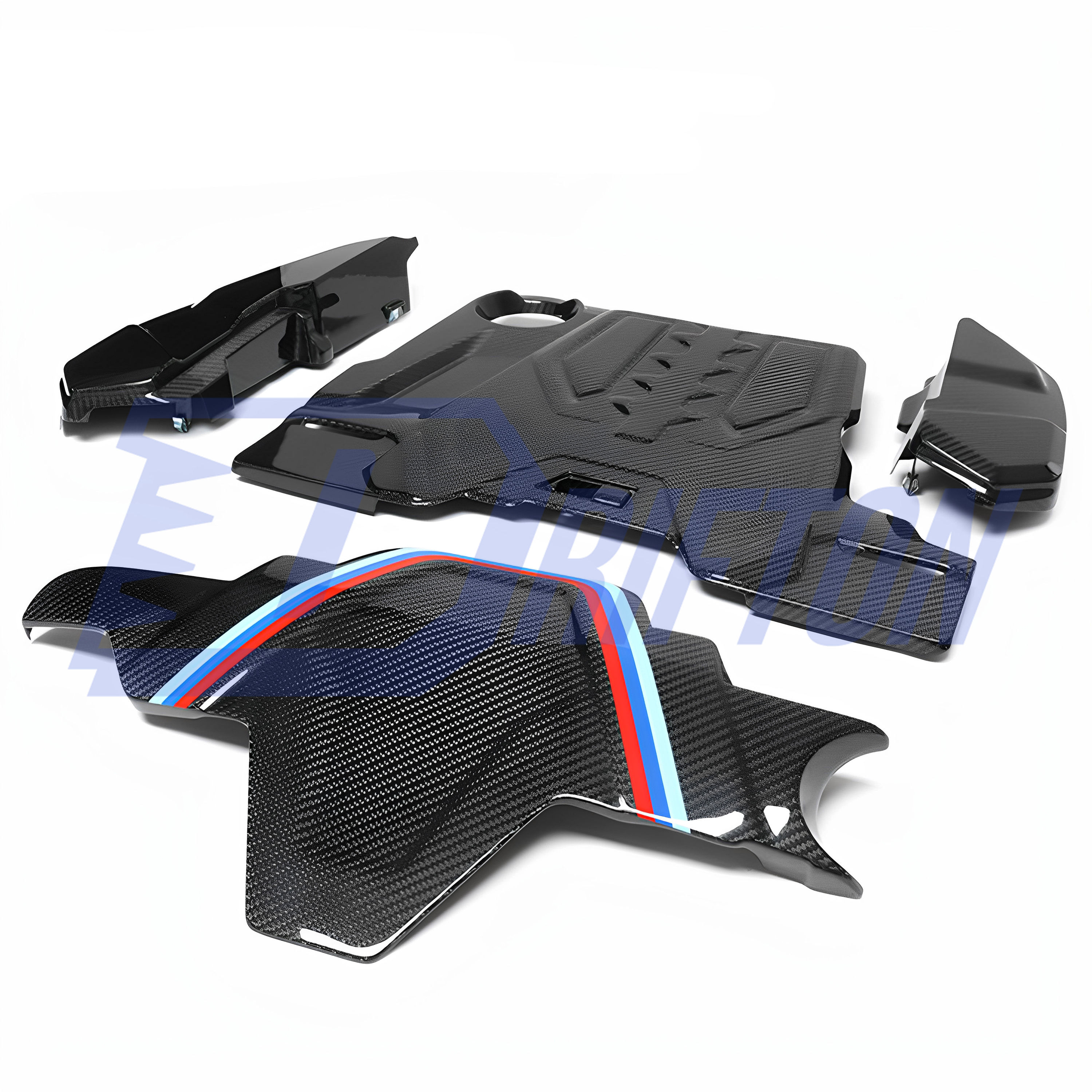 S63 V8 Dry Carbon Fiber Engine Bay Cover For BMW 5 Series F90 M5 2017-2023
