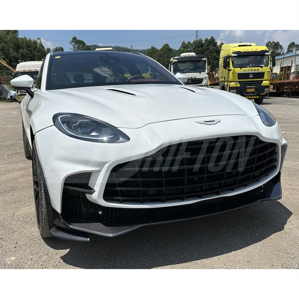 707 Style Dry Carbon Fiber With Portion Primer Rear Side Bumper & Rear Diffuser & Exhaust Tips For Aston Martin DBX