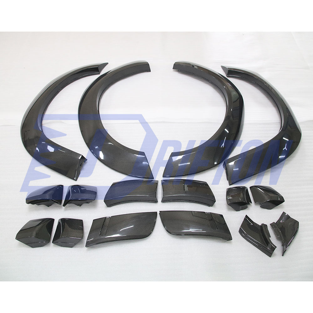 Hellcat Style Carbon Fiber Wide Body Wheels Flares Fender Extension For Dodge Challenger 2015-2023