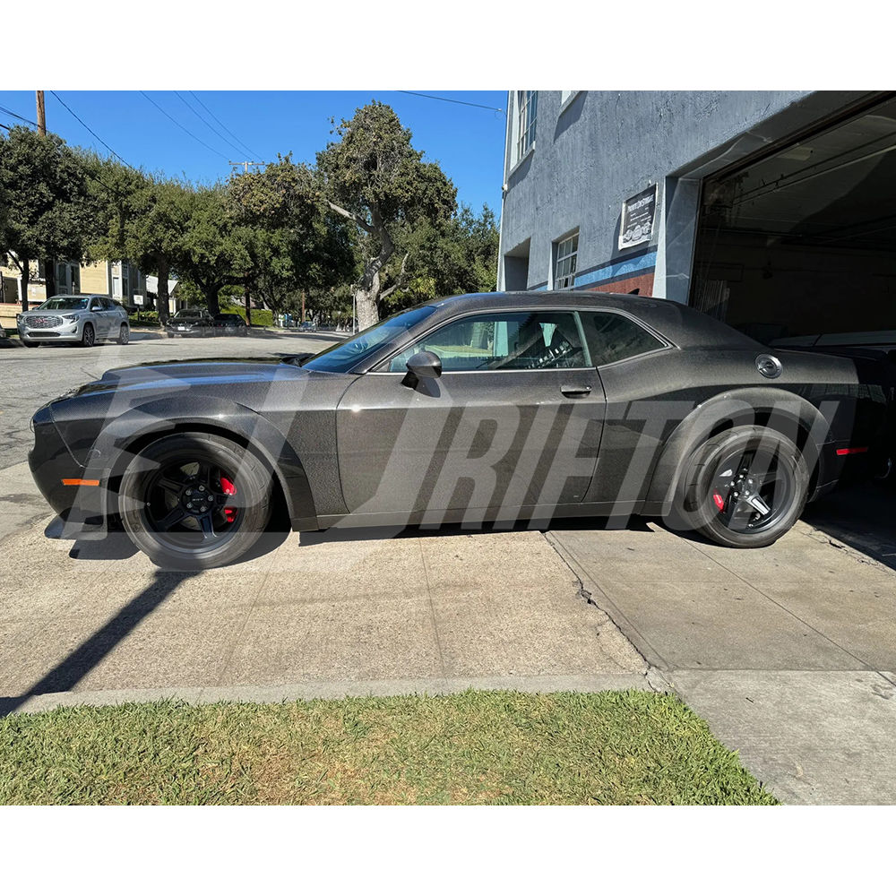 Hellcat Style Carbon Fiber Wide Body Wheels Flares Fender Extension For Dodge Challenger 2015-2023