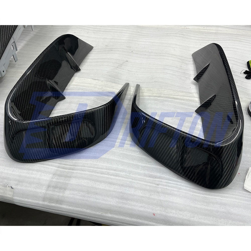 Mansory Style Dry Carbon Fiber Front Bumper Vent Trims For Aston Martin DBX