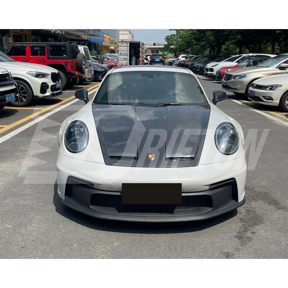GT3 Style Dry Carbon Fiber Hood For Porsche 911 992 Carrera S 2019-2023