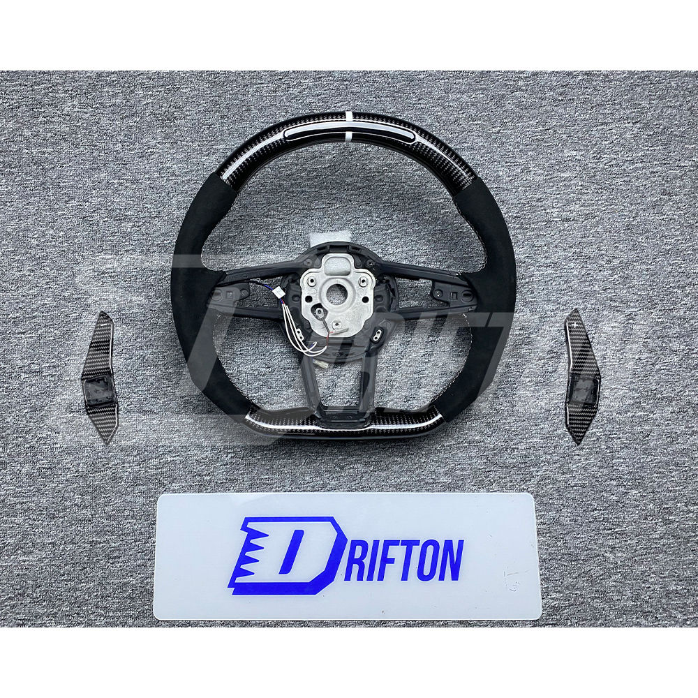 LED Display Shift Build Carbon Fiber Customs Steering Wheel For Audi R8 2016-2024