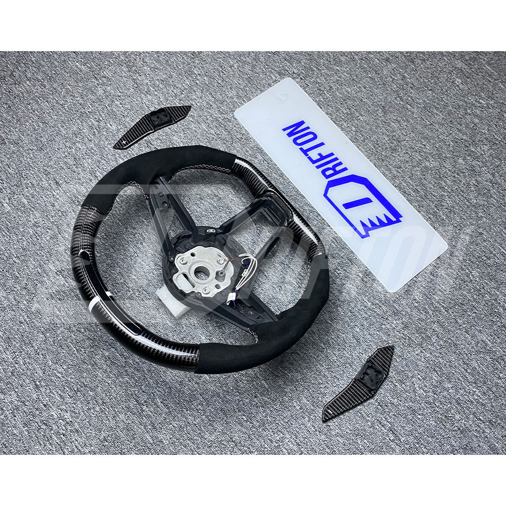 LED Display Shift Build Carbon Fiber Customs Steering Wheel For Audi R8 2016-2024