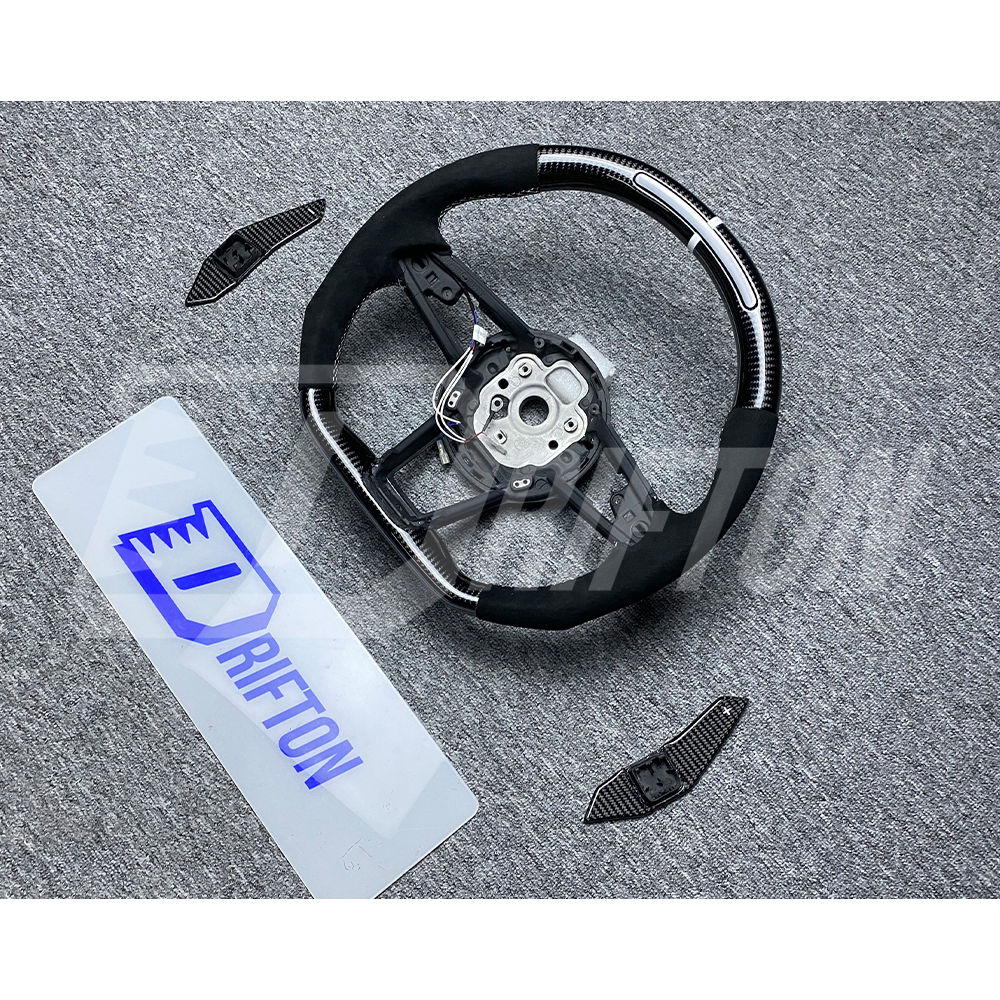 LED Display Shift Build Carbon Fiber Customs Steering Wheel For Audi R8 2016-2024