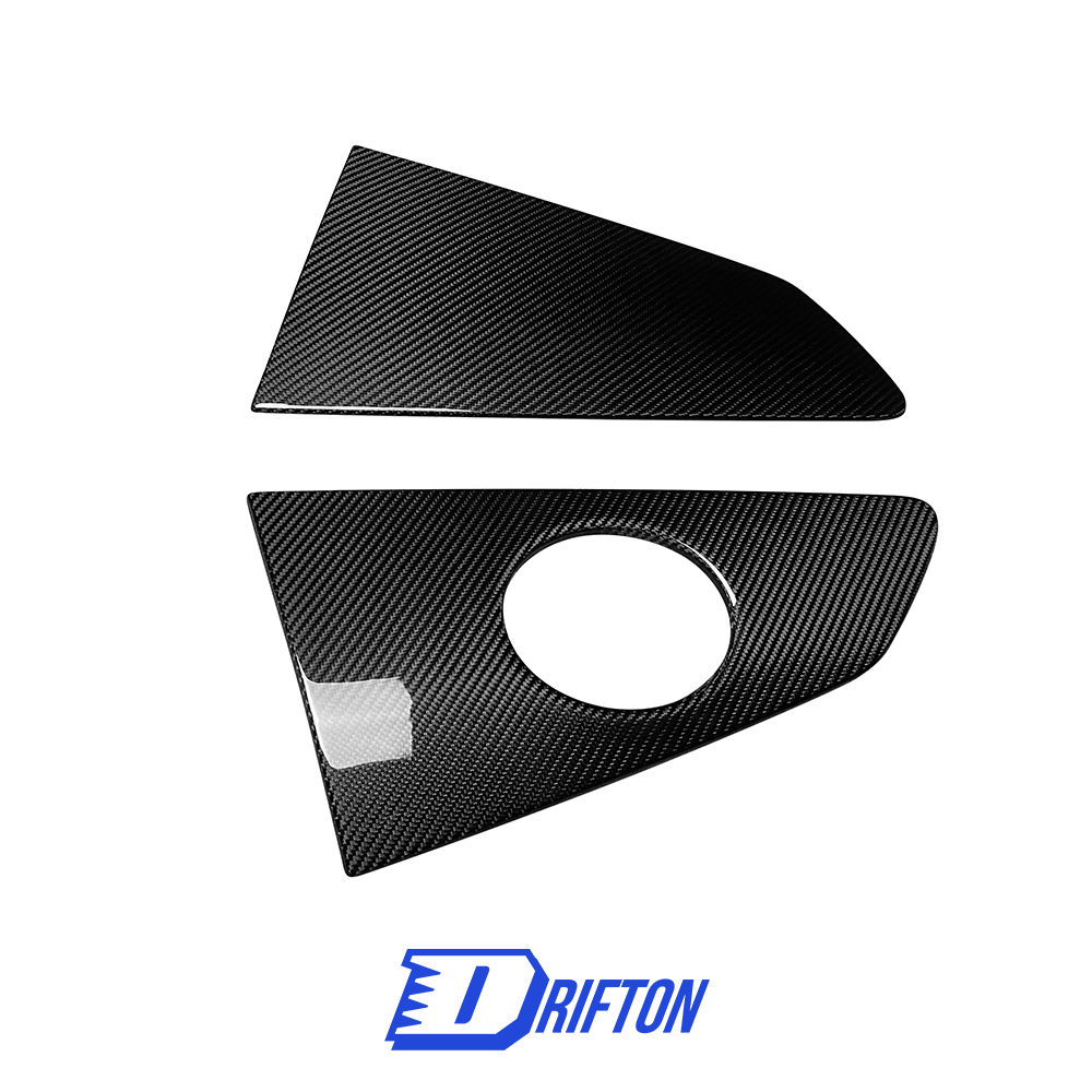 Dry Carbon Fiber Quarter Window Louvers Cover Trim For Audi R8 2016-2024
