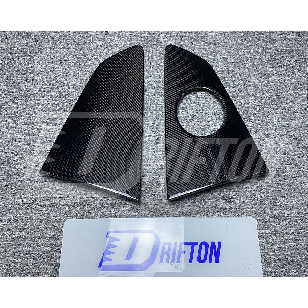 Dry Carbon Fiber Quarter Window Louvers Cover Trim For Audi R8 2016-2024
