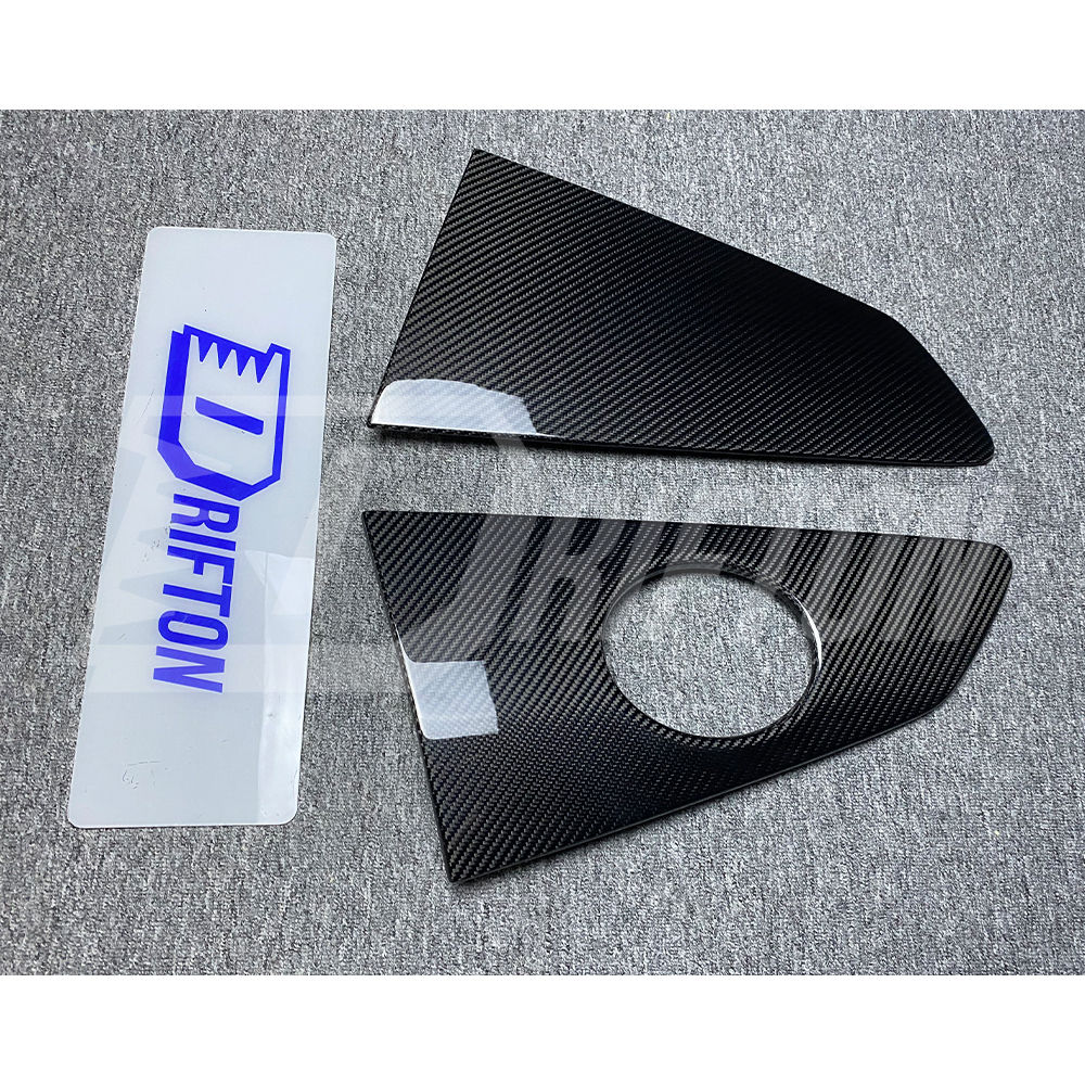 Dry Carbon Fiber Quarter Window Louvers Cover Trim For Audi R8 2016-2024