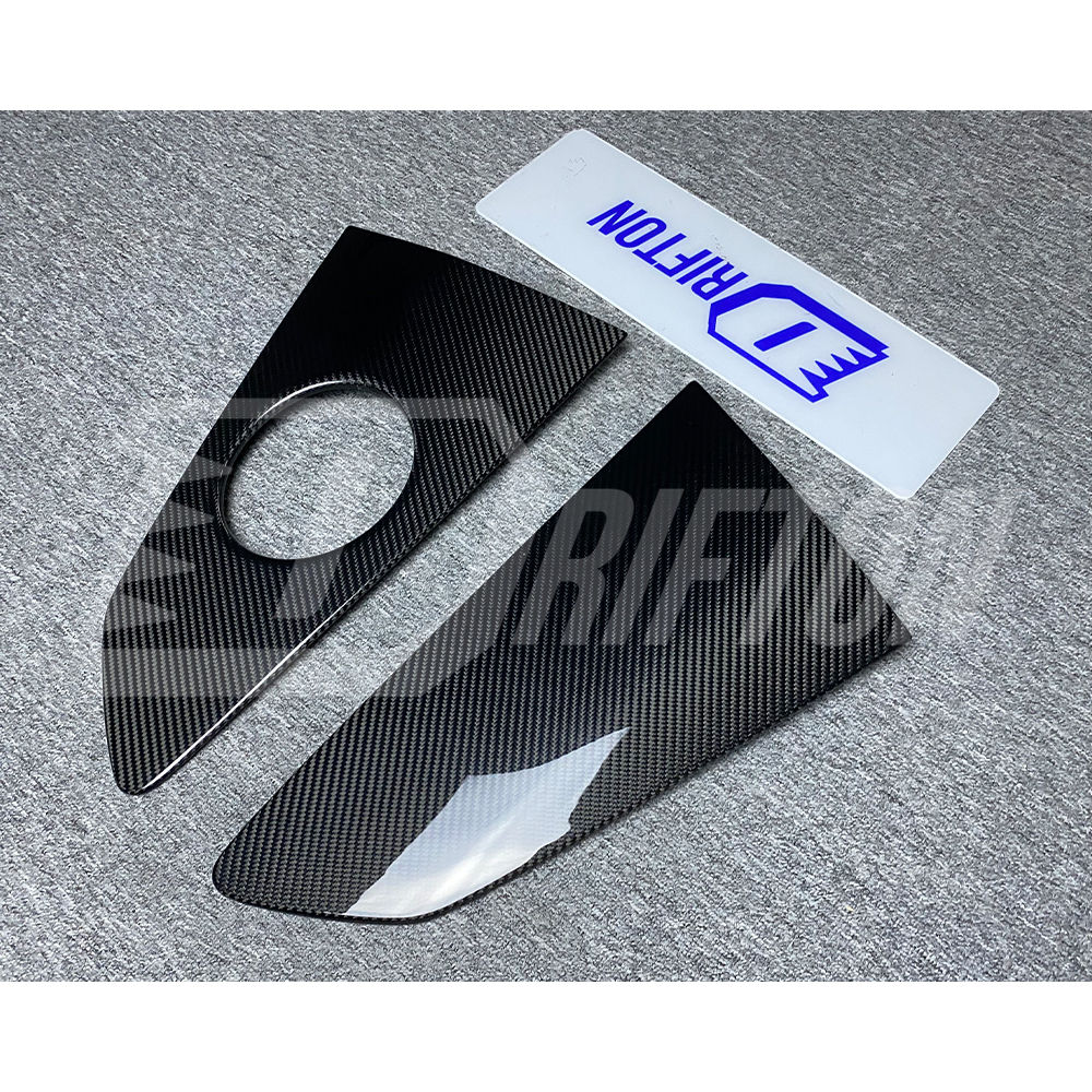 Dry Carbon Fiber Quarter Window Louvers Cover Trim For Audi R8 2016-2024