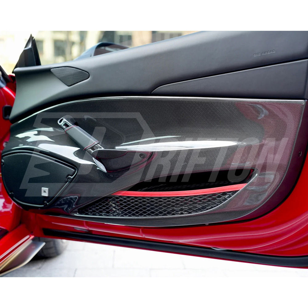 Dry Carbon Fiber Door Panel For Ferrari F8 Tributo Spider 2019-2022
