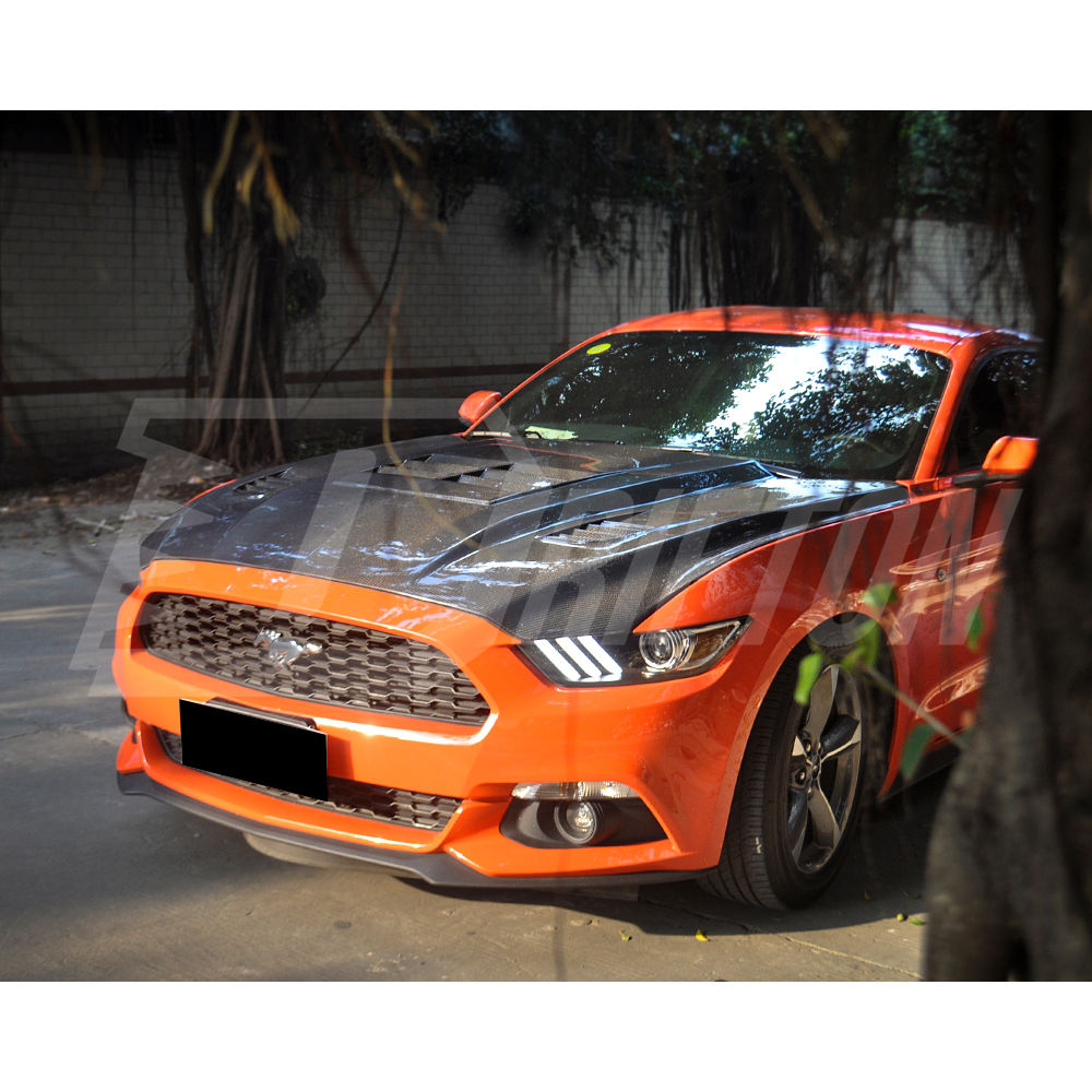 CMST V5 Style Carbon Fiber Hood For Ford Mustang Gen6 S550.1 2015-2017