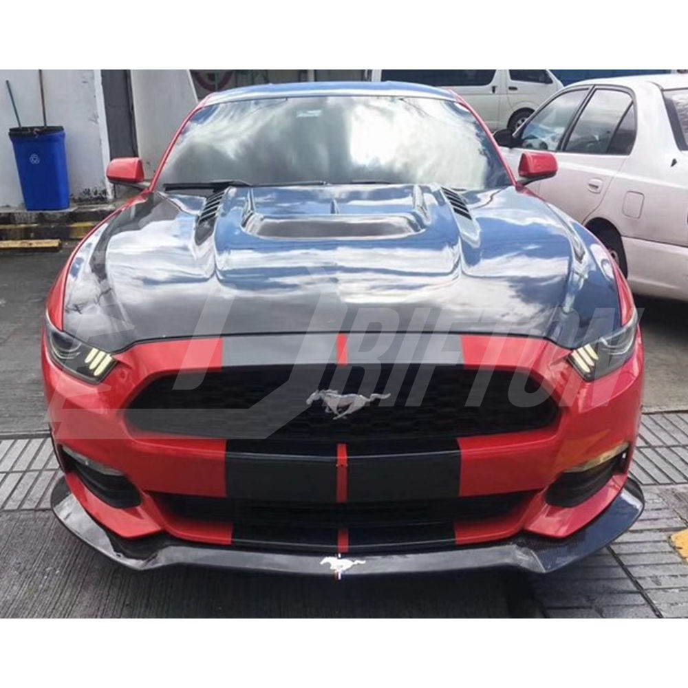 GTS Style Carbon Fiber Hood For Ford Mustang Gen6 S550.1 2015-2017
