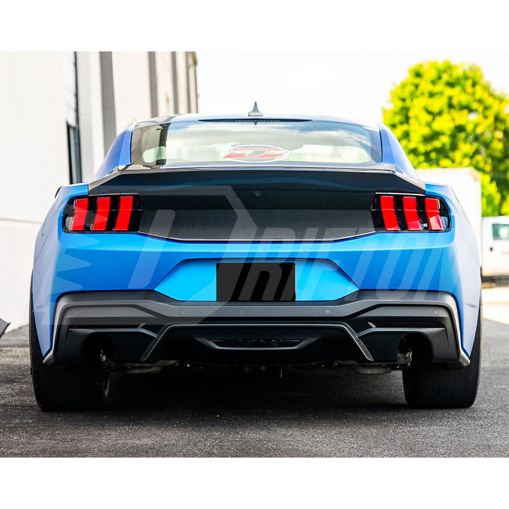 High Kick SA Style Carbon Fiber Rear Spoiler Trunk Base Lid For Ford Mustang Gen7 S650 2024-On