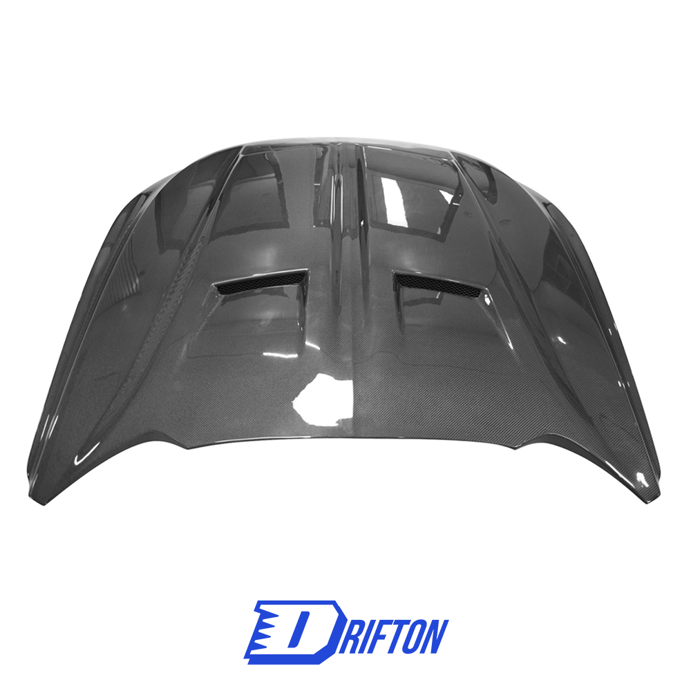 Super Snake Style Carbon Fiber Hood For Ford Mustang Gen6 S550.1 2015-2017