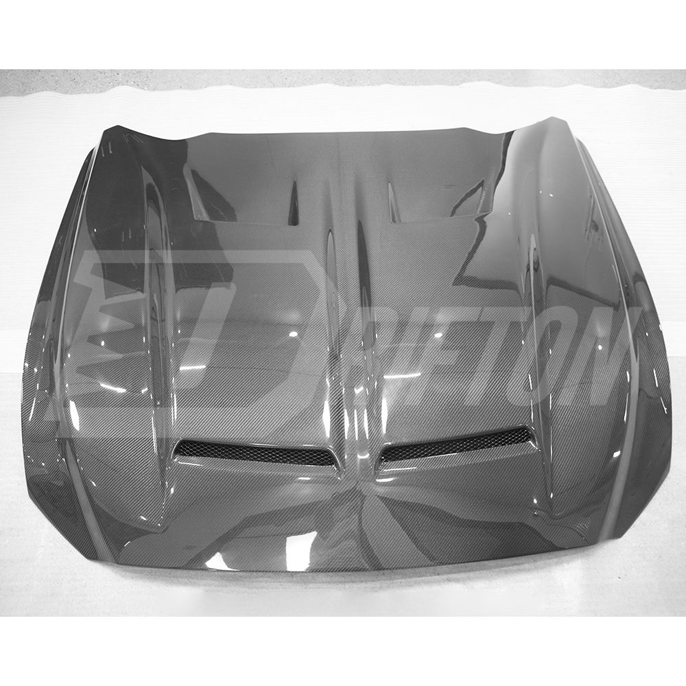 Super Snake Style Carbon Fiber Hood For Ford Mustang Gen6 S550.1 2015-2017