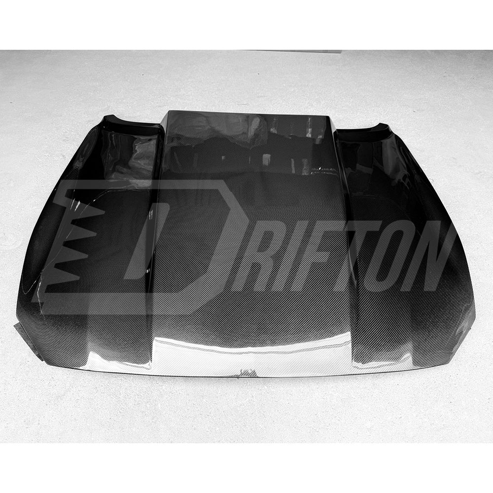 Supercharged Style Carbon Fiber Cowl Hood For Ford Mustang Gen6 S550.2 2018-2023