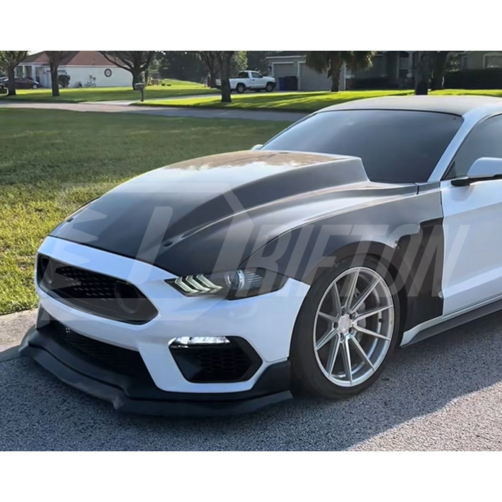 Supercharged Style Carbon Fiber Cowl Hood For Ford Mustang Gen6 S550.2 2018-2023