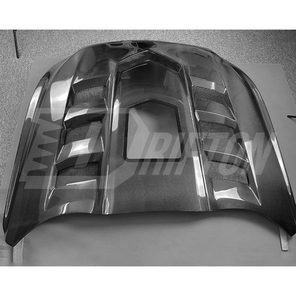 Transparent Style Carbon Fiber Hood For Ford Mustang Gen6 S550.1 2015-2017