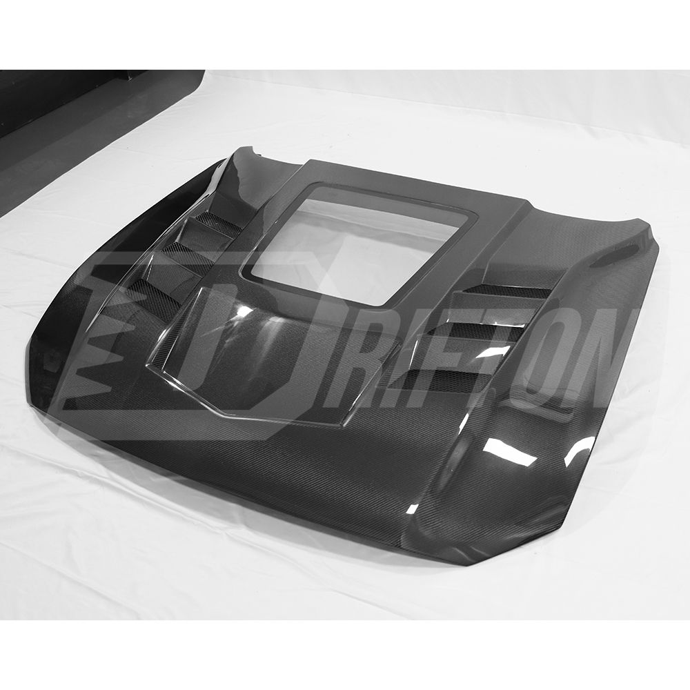 Transparent Style Carbon Fiber Hood For Ford Mustang Gen7 S650 2024-On
