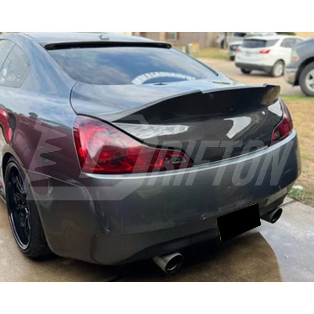 Spoiler Style Carbon Fiber Rear Trunk Boot Lid For INFINITI G37 Sedan 2008-2015