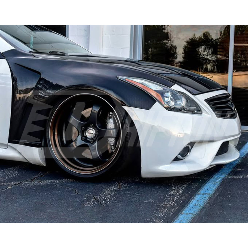 Vent Style Dry Carbon Fiber Fender For INFINITI G37 Coupe 2008-2015