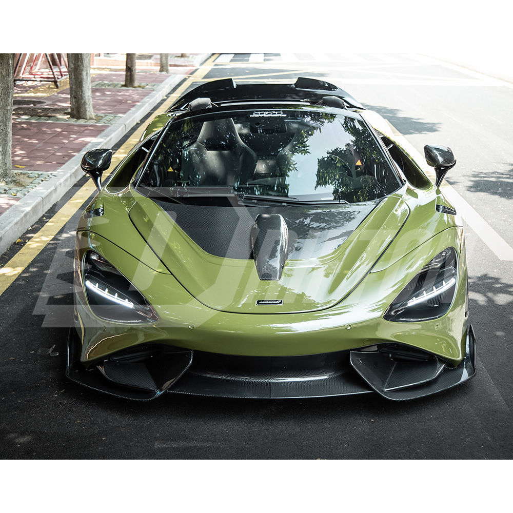 765LT Style Dry Carbon Fiber With Portion Primer Front Bumper For Mclaren 720S 2017-2023