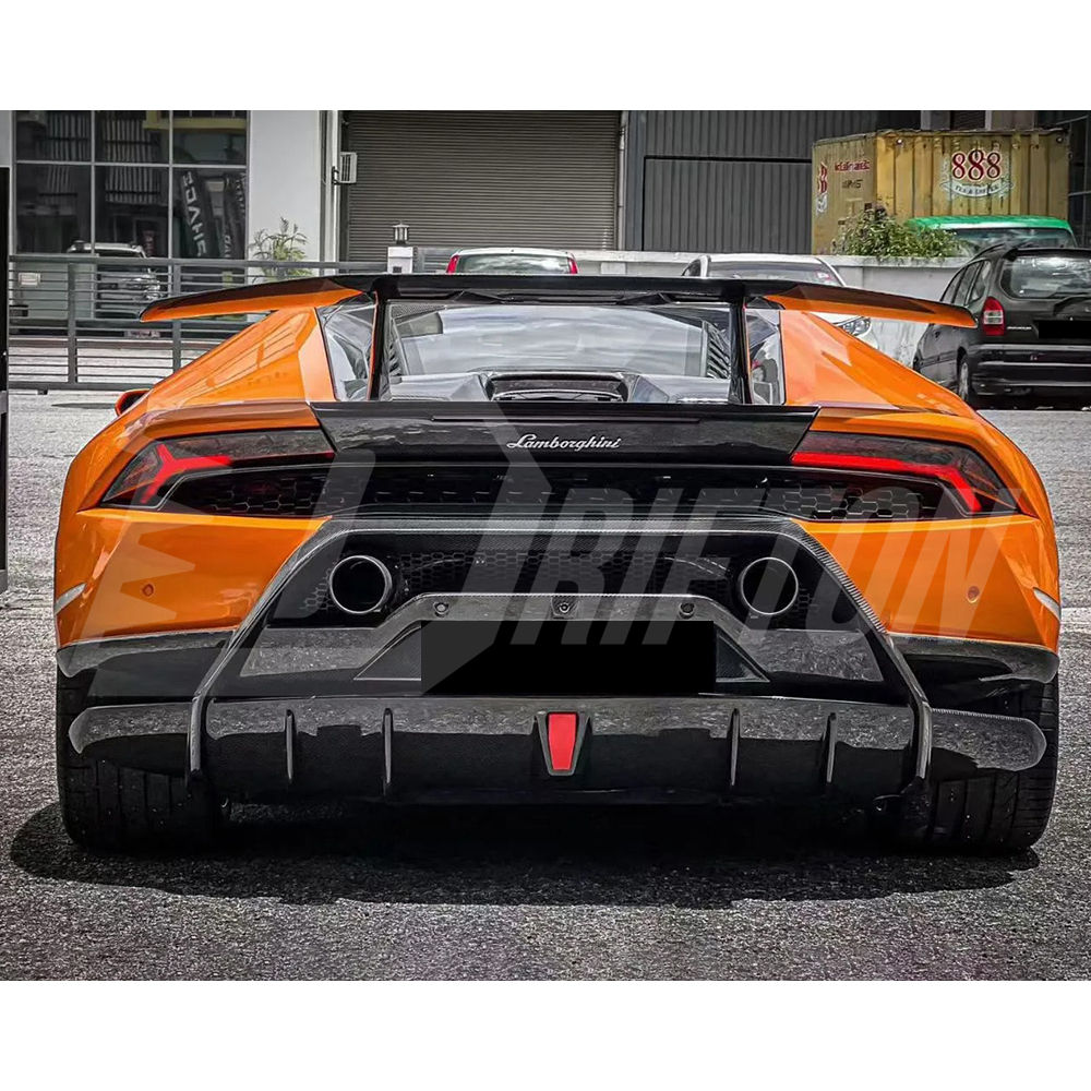 Performante Style Dry Carbon Fiber With Portion Primer Rear Bumper For Lamborghini Huracan LP610 & LP580 2014-2019