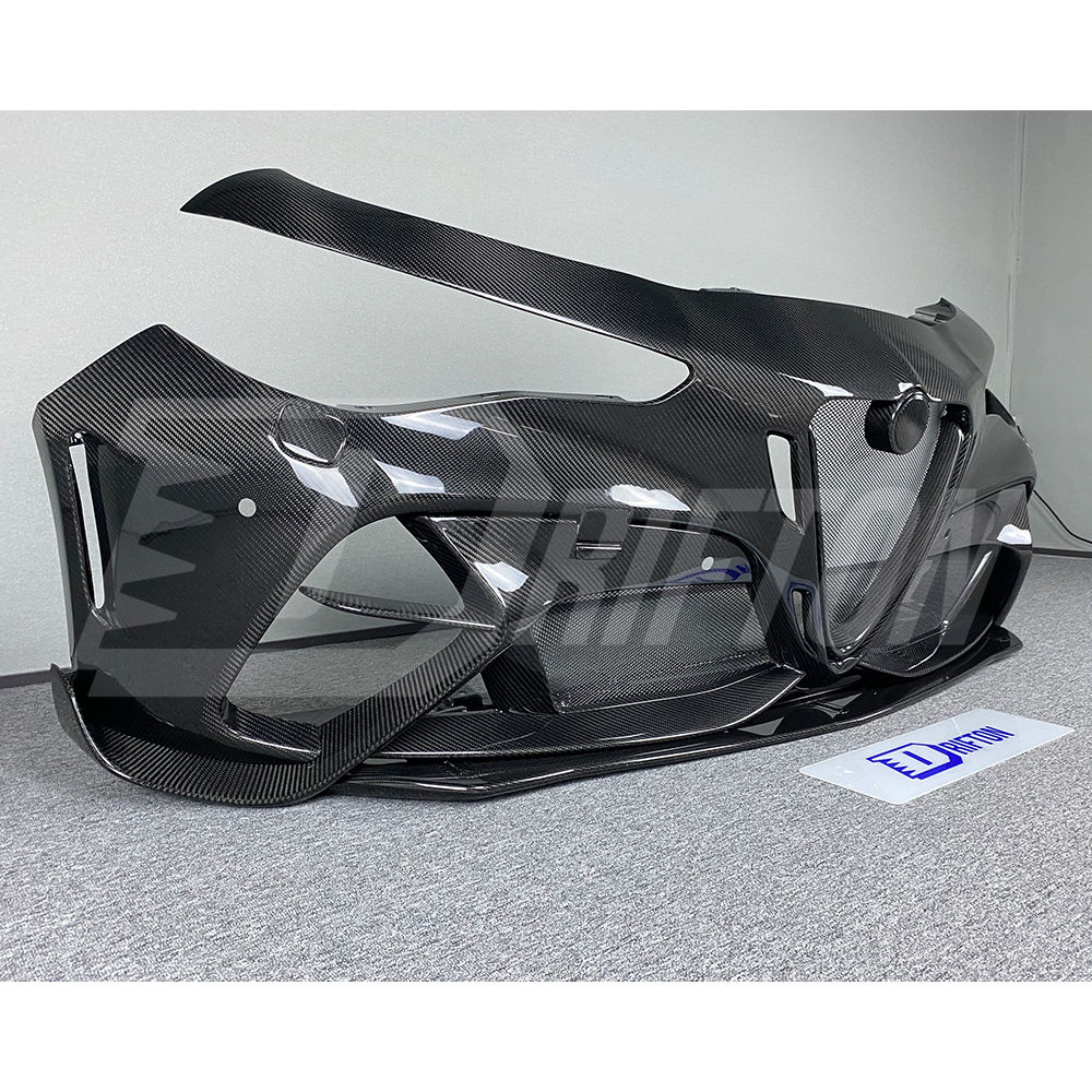 GTAM Widebody Style Dry Carbon Fiber Front Bumper & Fenders For Alfa Romeo Giulia 2016-2023