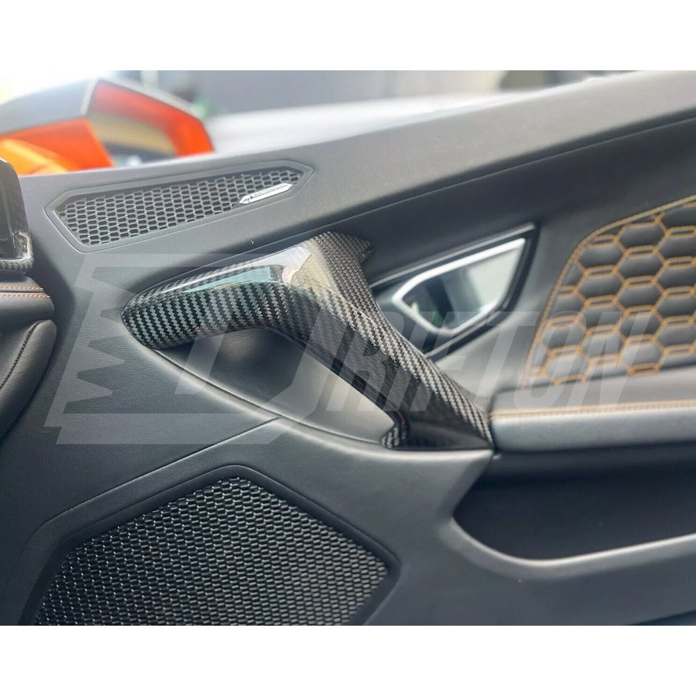 Dry Carbon Fiber Interiors Kits Door Handle Caps For Lamborghini Huracan LP610 & LP580 & EVO & Tecnica 2014-2025