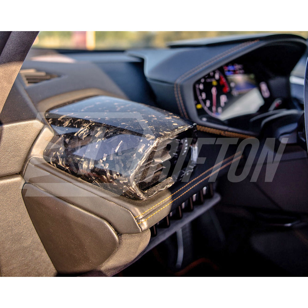 Forged Dry Carbon Fiber Interiors Kits AC Panel Trim Cover For Lamborghini Huracan LP610 & LP580 & EVO LHD 2014-2025