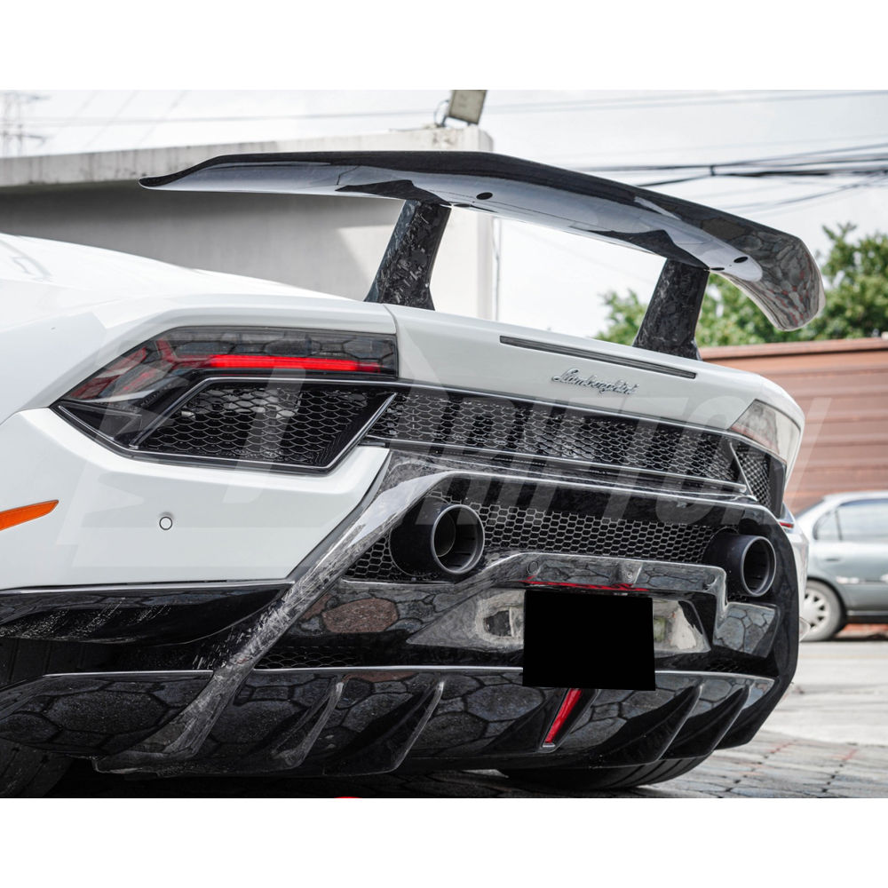 Performante Style Dry Carbon Fiber Rear Spoiler Wing For Lamborghini Huracan LP610 & LP580 & EVO & Tecnica 2014-2025