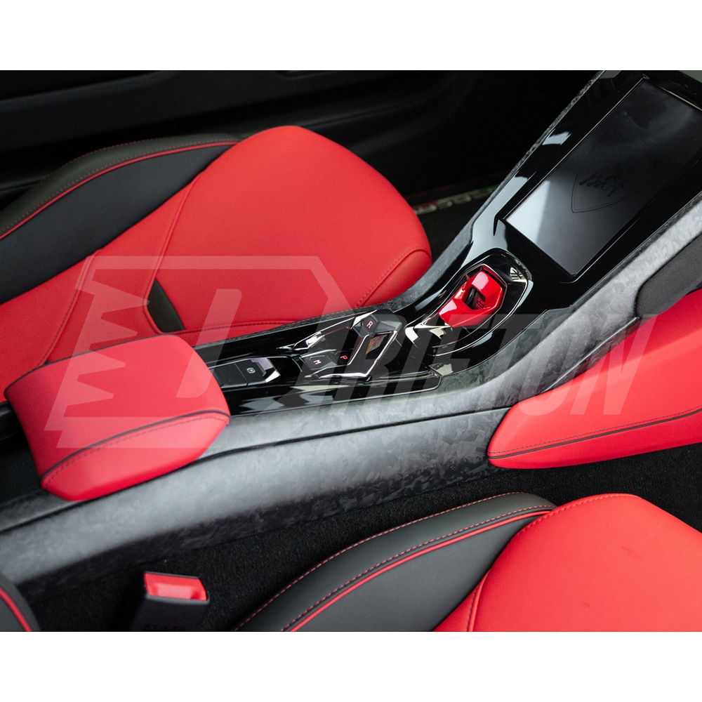 Dry Carbon Fiber Interiors Kits Left & Right Console ArmRest Side Strips Panel For Lamborghini Huracan LP610 & LP580 & EVO & Tecnica 2014-2025