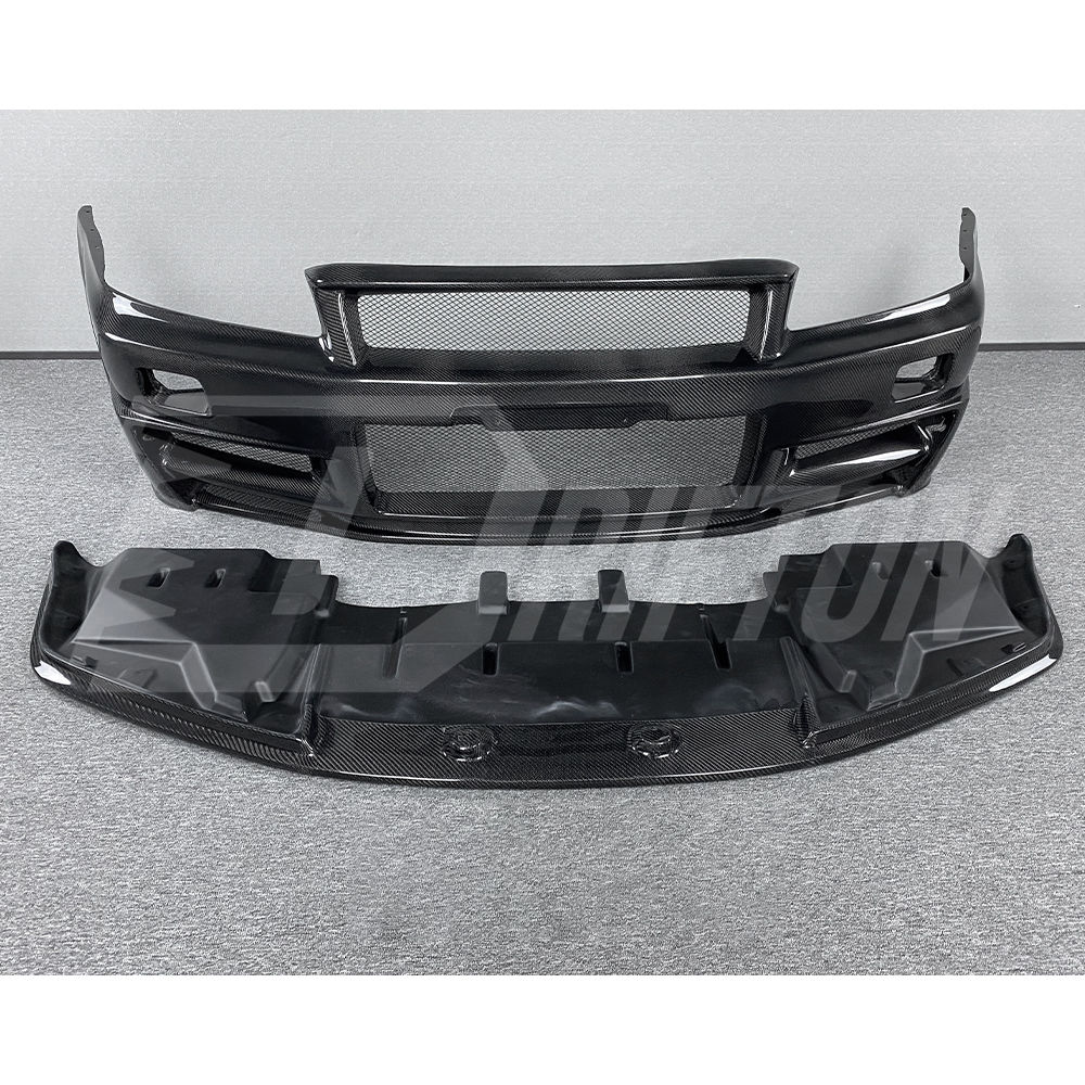 GTT To GTR Nismo Z-tune Style Partial Carbon Fiber Full Set Body Kits For Nissan R34 GTT 1998-2002