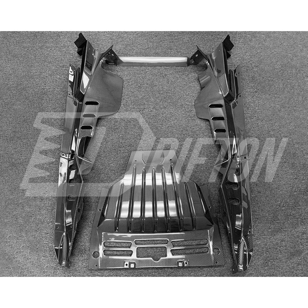Upgrade Options Dry Carbon Fiber Engine Bay Panels Replacement Kits For Lamborghini Huracan LP610 & LP580 2014-2019
