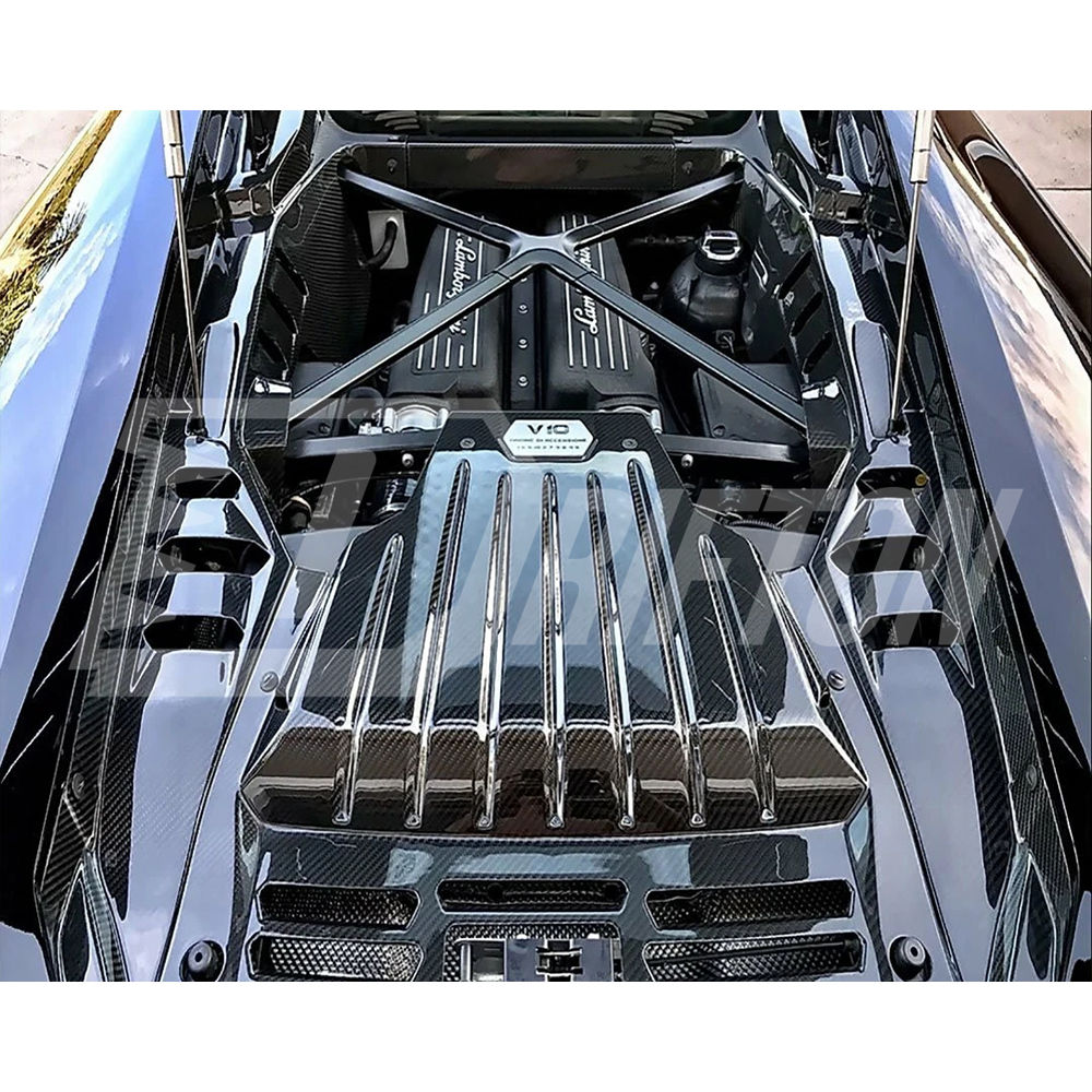 Upgrade Options Dry Carbon Fiber Engine Bay Panels Replacement Kits For Lamborghini Huracan LP610 & LP580 2014-2019