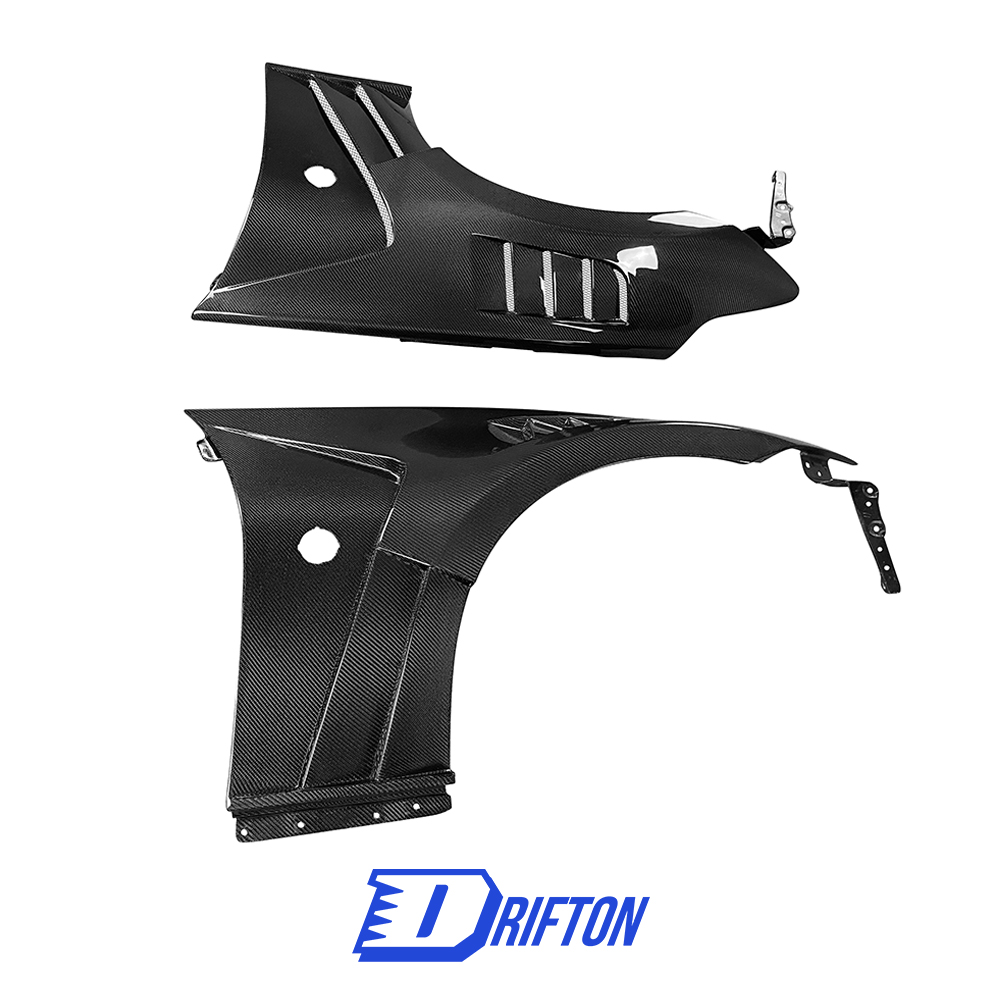 Vented V2 Style Carbon Fiber Fender For Nissan 370Z Z34 2008-2019