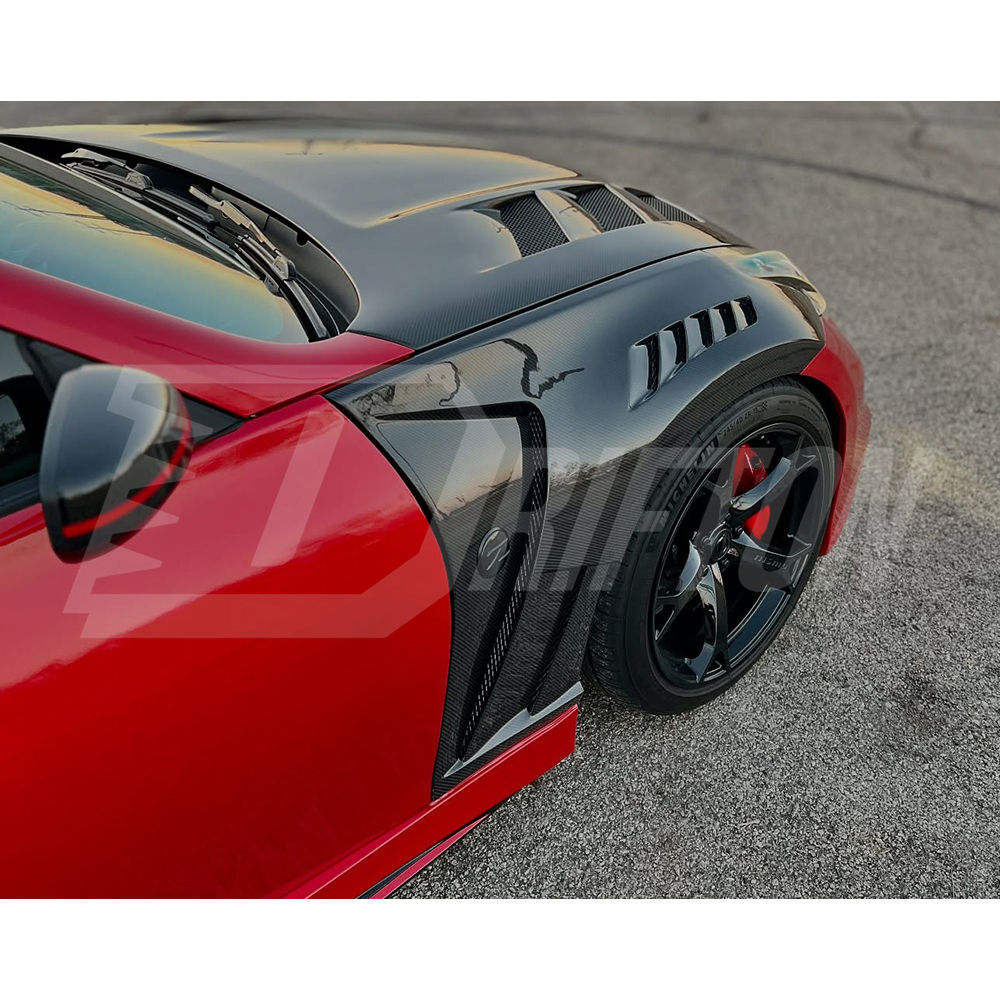 Vented V3 Style Carbon Fiber Fender For Nissan 370Z Z34 2008-2019