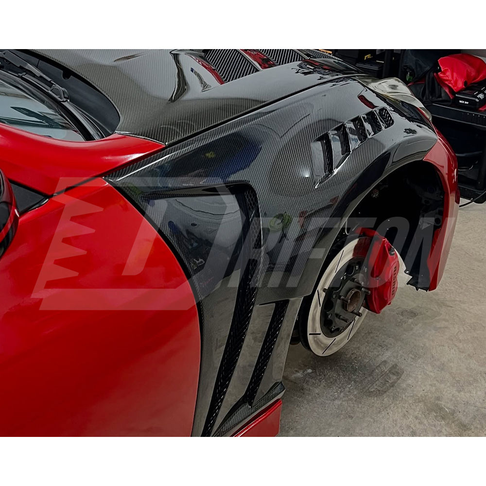 Vented V3 Style Carbon Fiber Fender For Nissan 370Z Z34 2008-2019