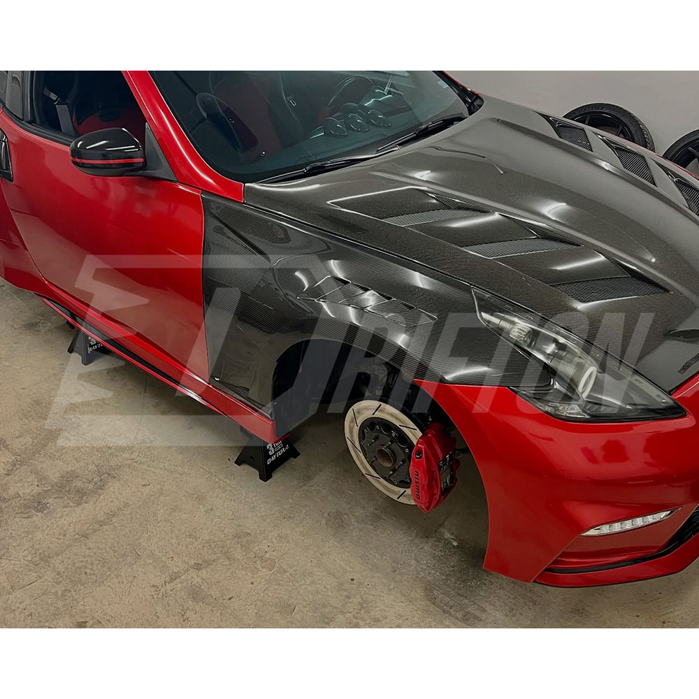 Vented V3 Style Carbon Fiber Fender For Nissan 370Z Z34 2008-2019