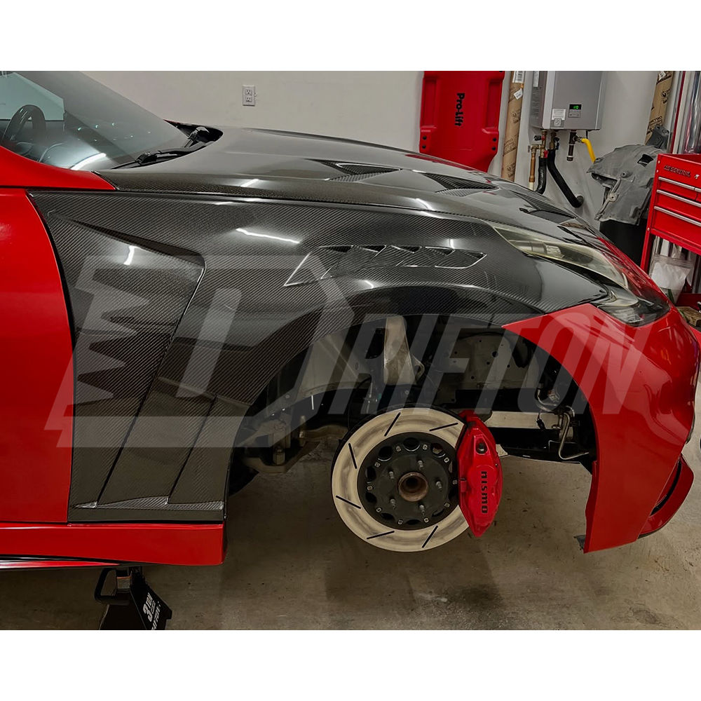 Vented V3 Style Carbon Fiber Fender For Nissan 370Z Z34 2008-2019