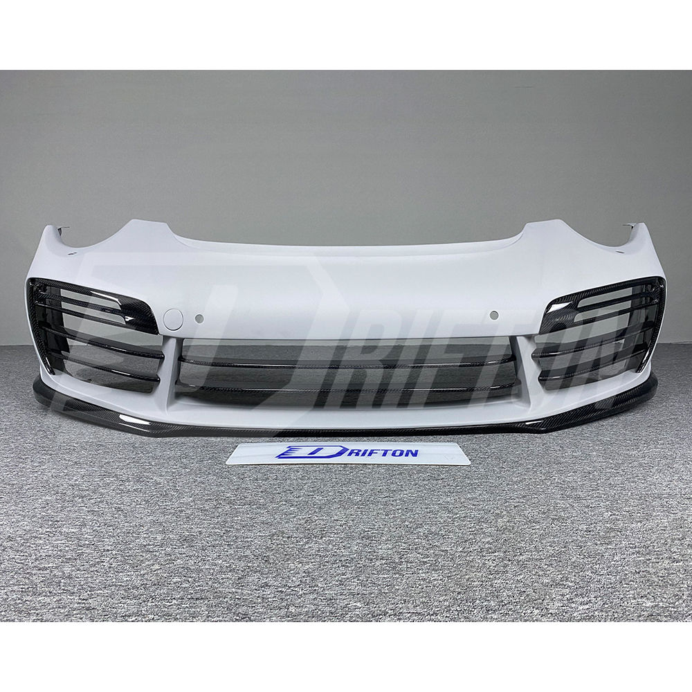 TopCar Style Half Carbon Fiber Front Bumper For Porsche 911 Carrera 991 991.1 991.2 Turbo S 2012-2018