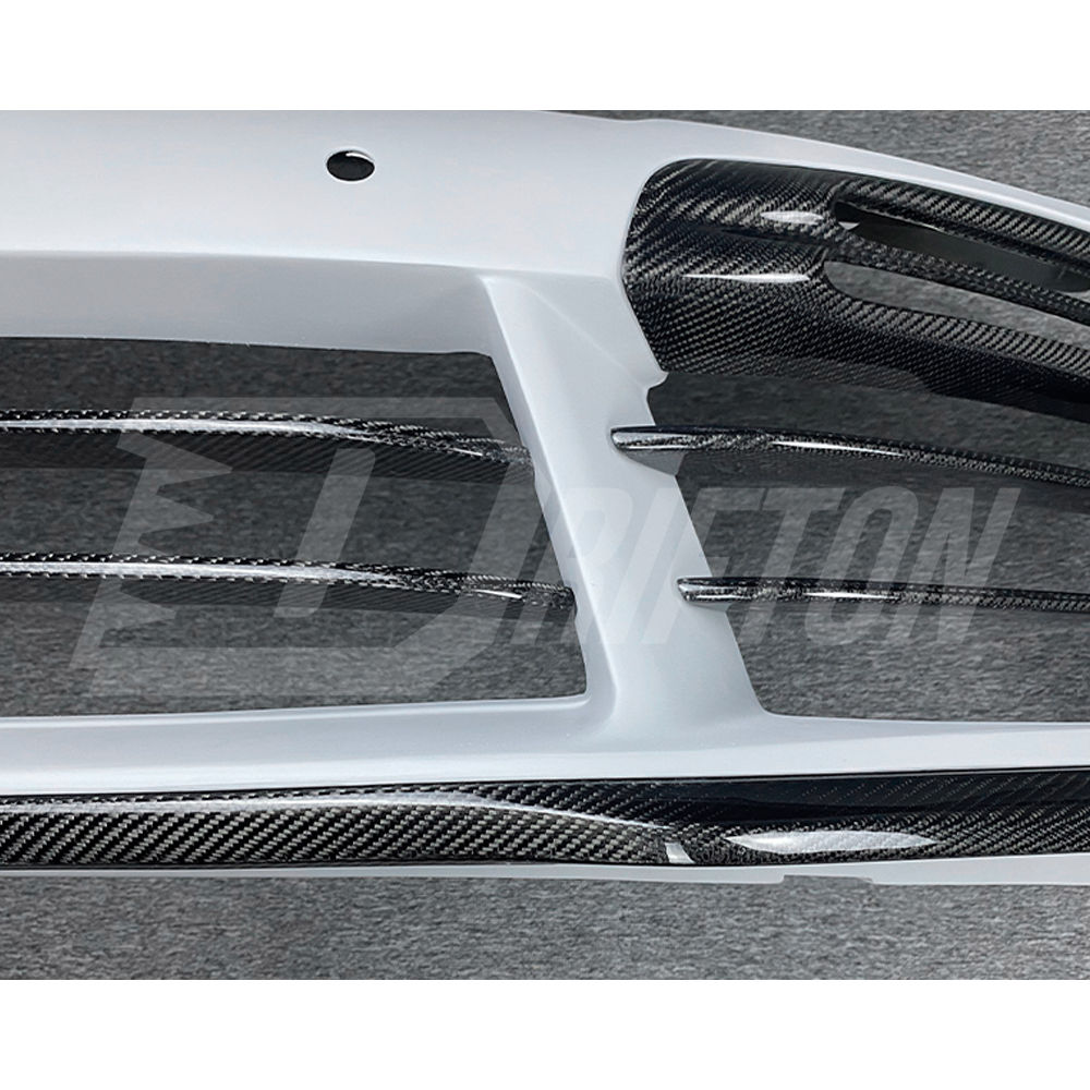 TopCar Style Half Carbon Fiber Front Bumper For Porsche 911 Carrera 991 991.1 991.2 Turbo S 2012-2018