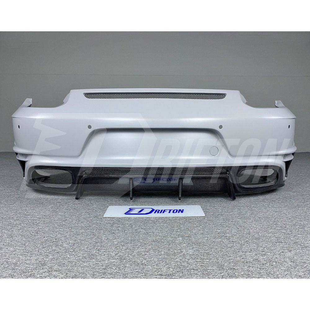 TopCar Style Half Carbon Fiber Rear Bumper For Porsche 911 Carrera 991 991.1 991.2 Turbo S 2012-2018