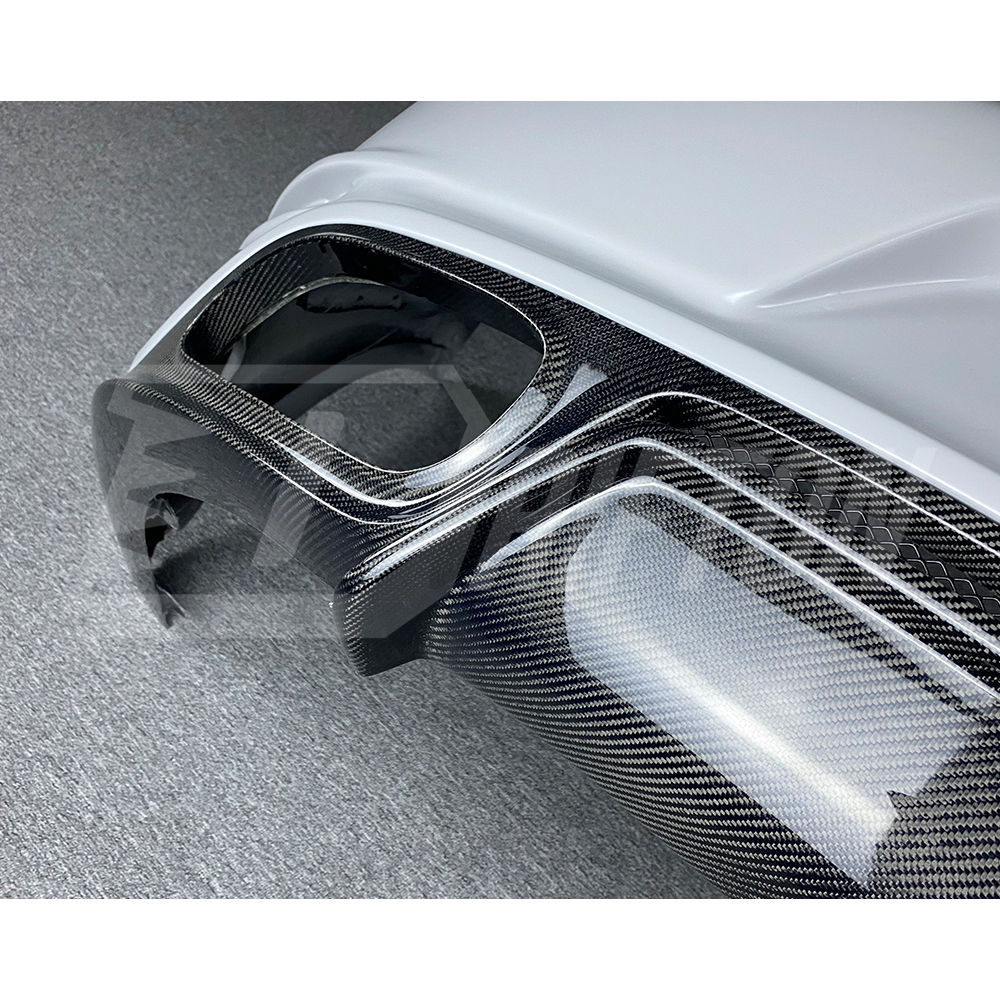 TopCar Style Half Carbon Fiber Rear Bumper For Porsche 911 Carrera 991 991.1 991.2 Turbo S 2012-2018