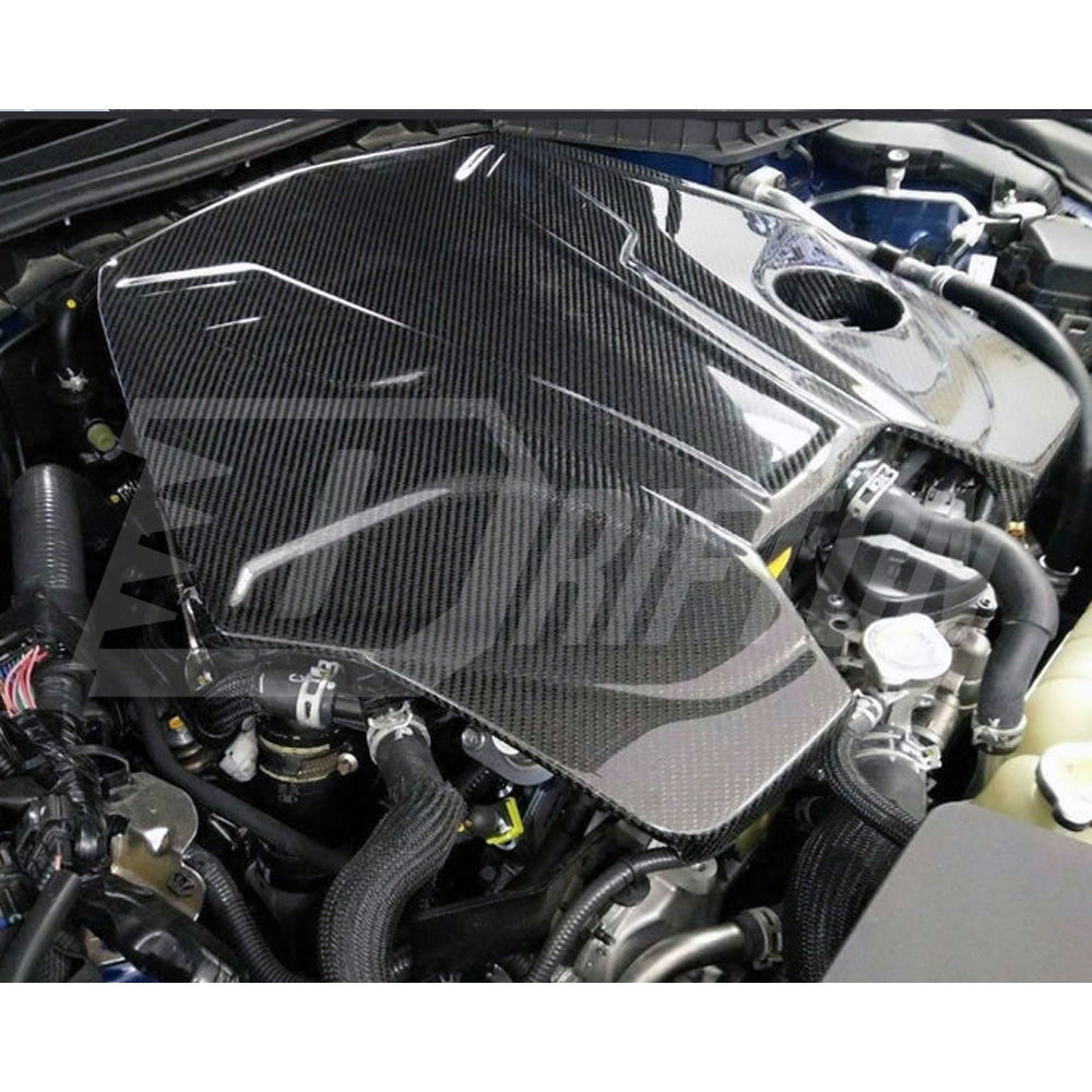 Dry Carbon Fiber Engine Cover For Infiniti Q50 3.0T 2013-2024