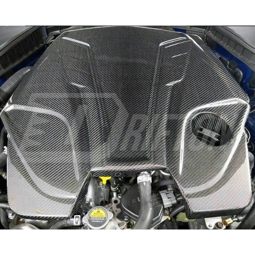 Dry Carbon Fiber Engine Cover For Infiniti Q50 3.0T 2013-2024